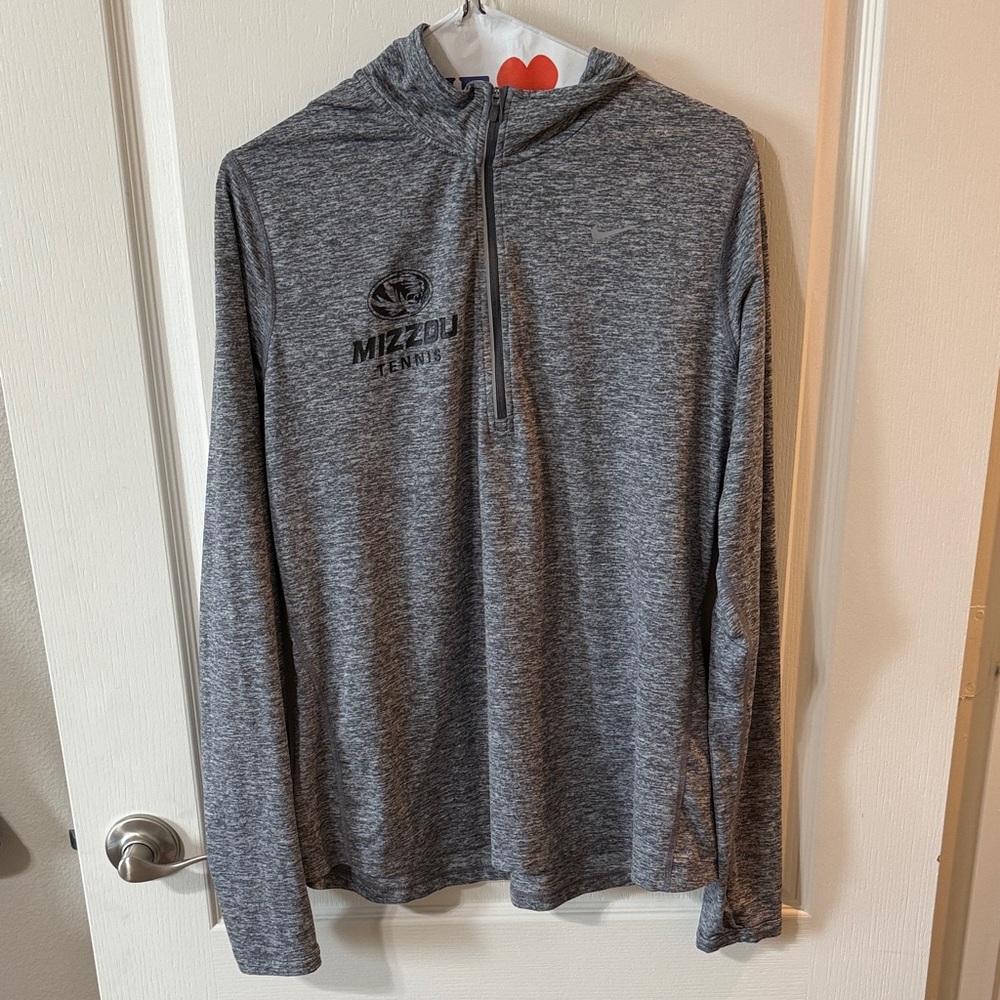 Nike Gray Dri-FIT Mizzou quarter zip